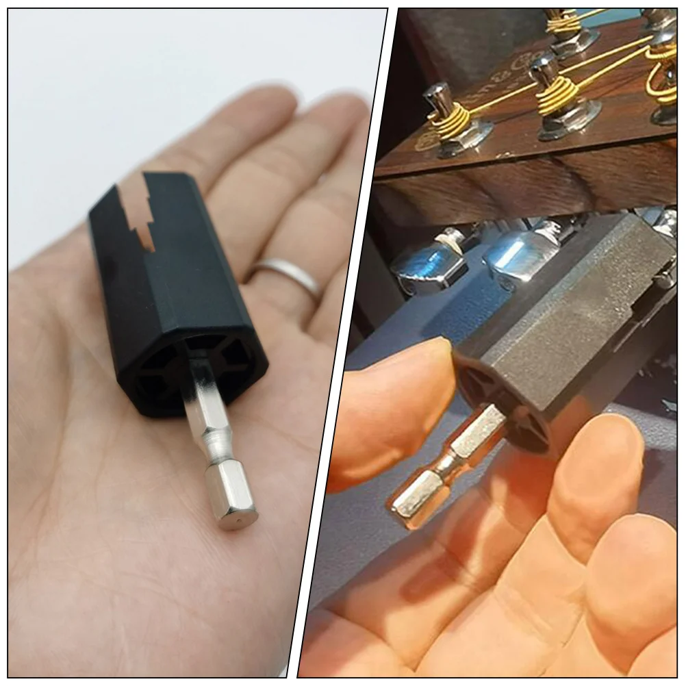 

4Pcs Guitar Pin Puller String Winder Plug Durable DIY Tool for Guitar Repair String Reeling Electric Drill Accessories