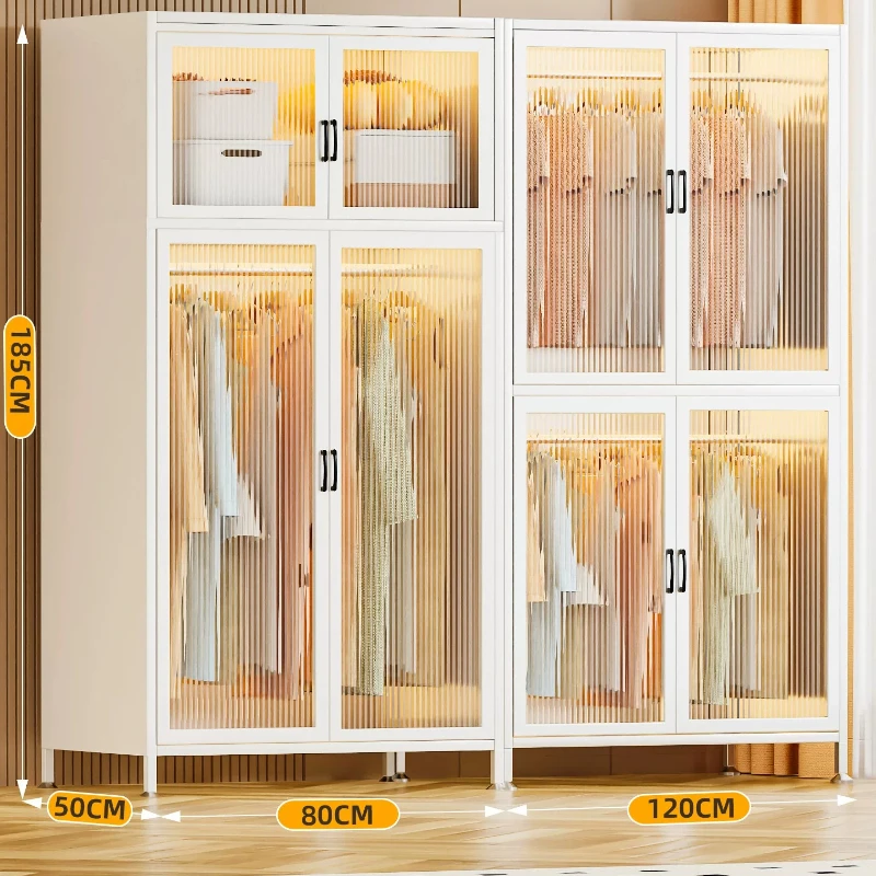 Rail Space Saving Wardrobes Modern Plastic Metal Storage Wardrobes System Cheap Armadio Camera Da Letto Furniture Bedrooms