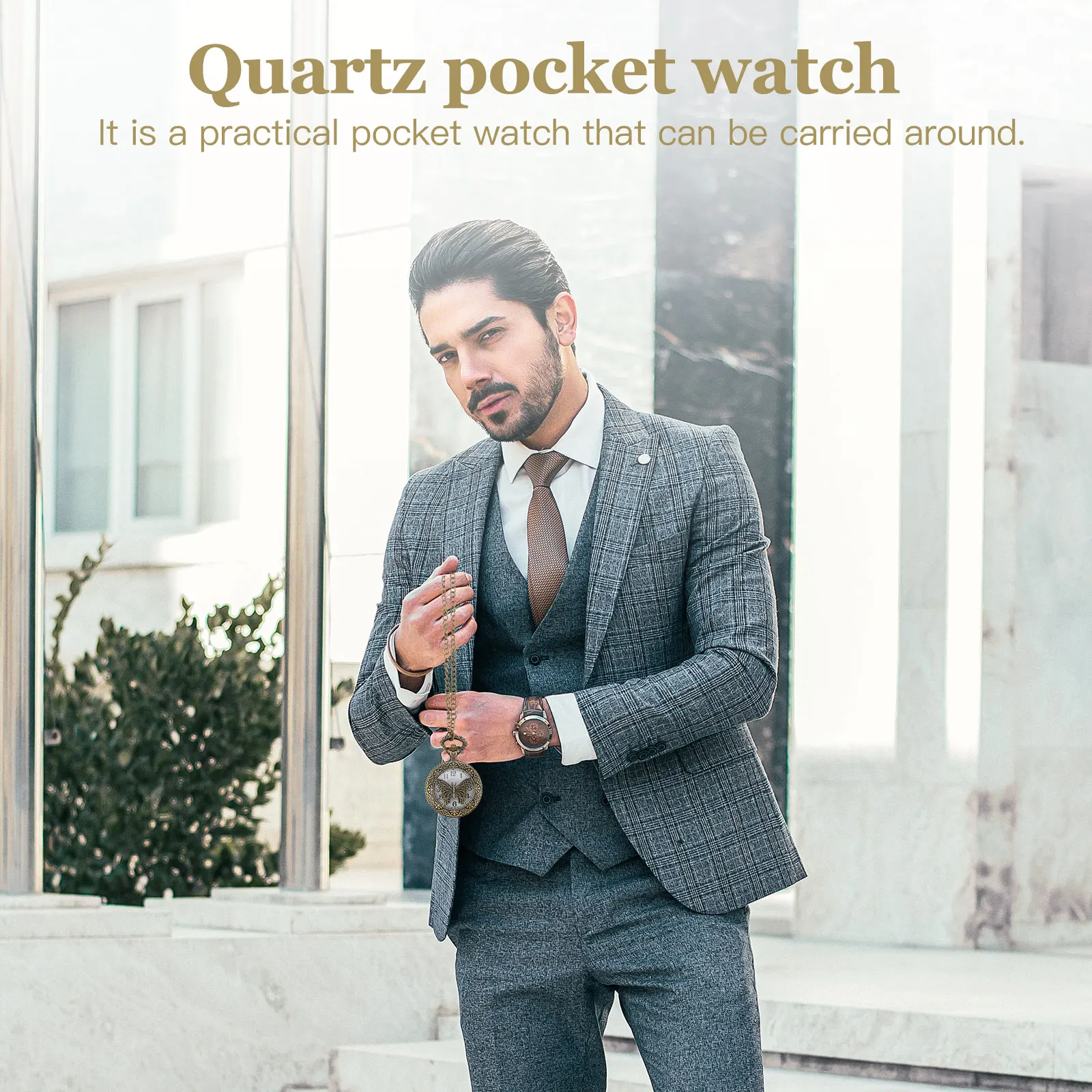 

Retro Pocket Vintage Lightweight Quartz Metal Zinc Alloy Portable Lightweight Pocket Watch Wear resistant