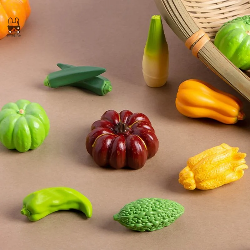 Miniatures Imitation Vegetable Micro Landscape Ornaments Figurines For Home Decorations Room Decor DIY Doll House Accessories