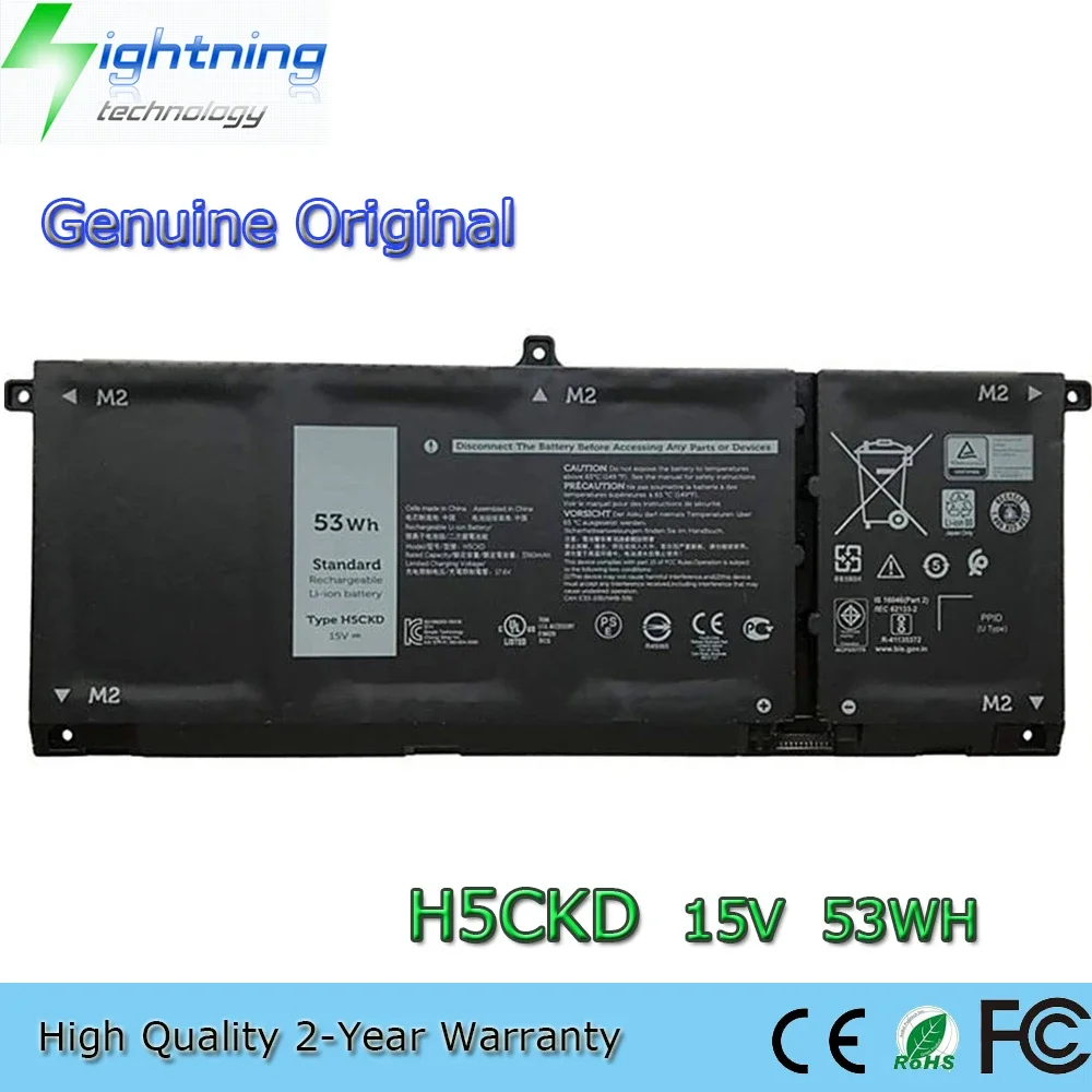 New Original H5CKD 15V 53Wh Laptop Battery for Dell Inspiron 5400 5406 7405 2-IN-1 Latitude 15 3510 TXD03