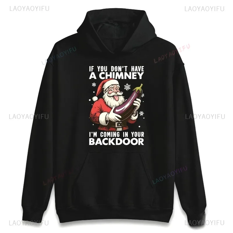 

Funny Santa Christmas Jumper Xmas Rude Sweater Adults Offensive Xmas Hoodie Father Xmas Festival Hoodie Casual Wear