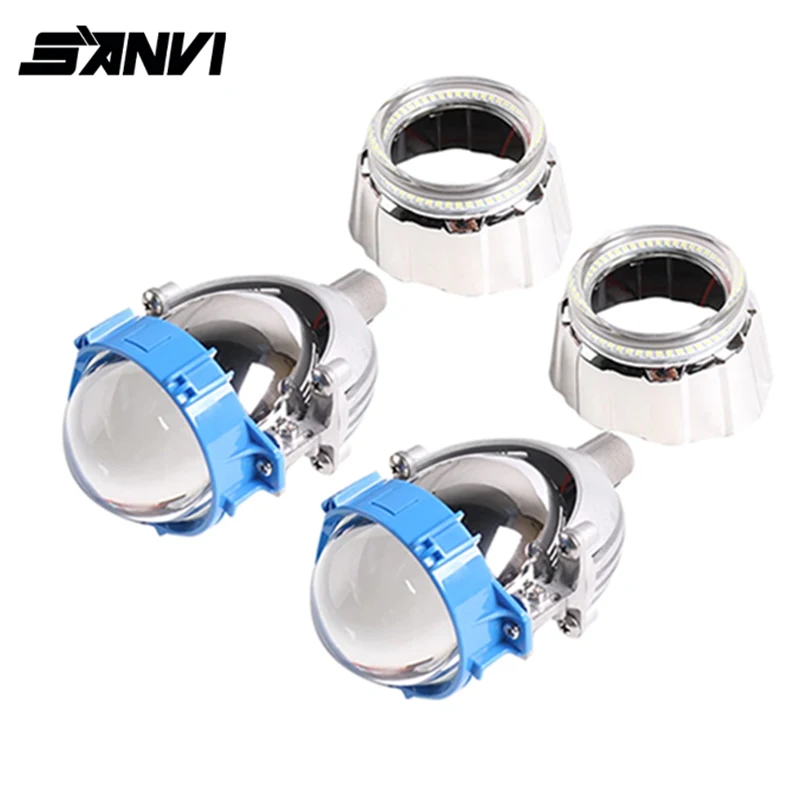 

SANVI 2Pcs 35W 5500k 3inches Auto Bi LED Projector Lens Headlight H4 H7 9005 9006 Car Motorcycle Headlight Retrofit Kits