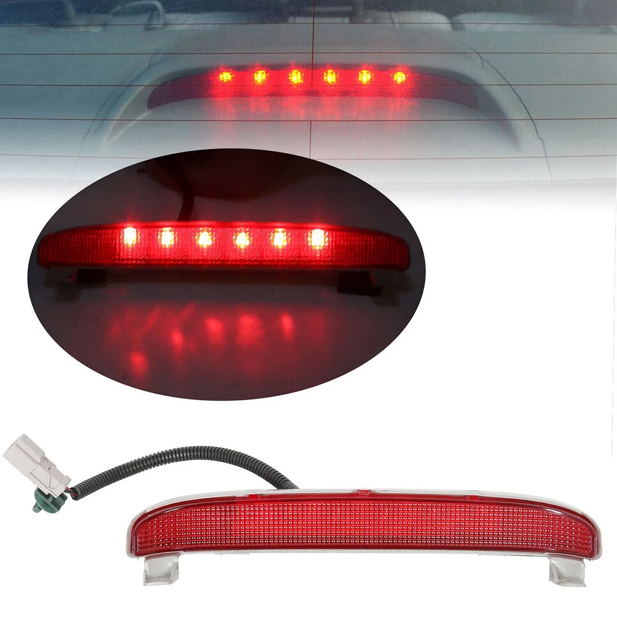 3Rd Brake Light Lamp LED for 2006-2011 Honda Civic EX Coupe High Mount Stop Brake Light