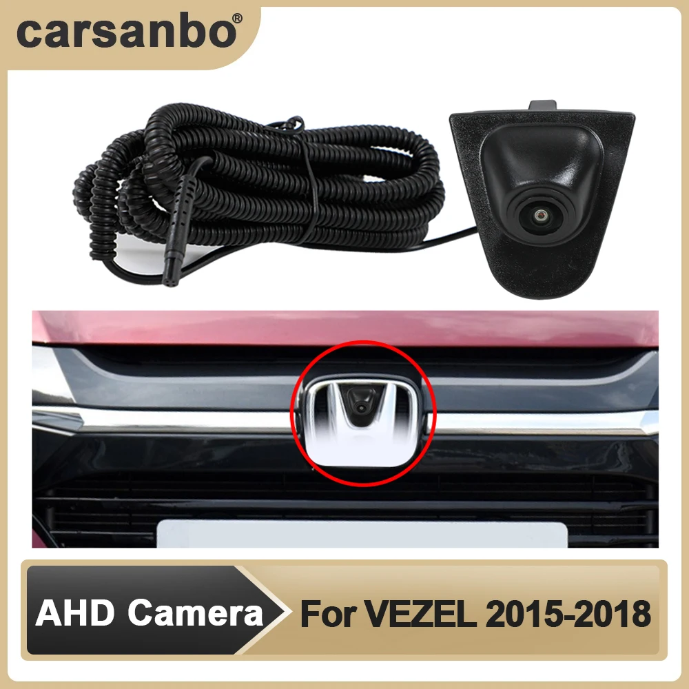 

Car AHD Front View OEM Camera HD Night Vision Fisheye 150 °Chrome Camera for VEZEL 2015/2016/2017/2018 Parking Monitoring System