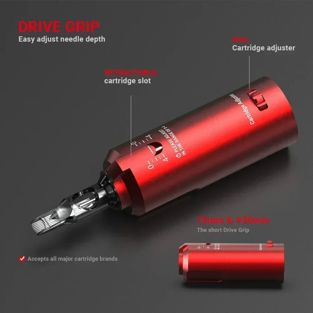 High Capacity Battery Rotary Tattoo Machine Professional Wireless Tattoo Pen Tattoo Artist Body Depiction 3.0mm Stroke