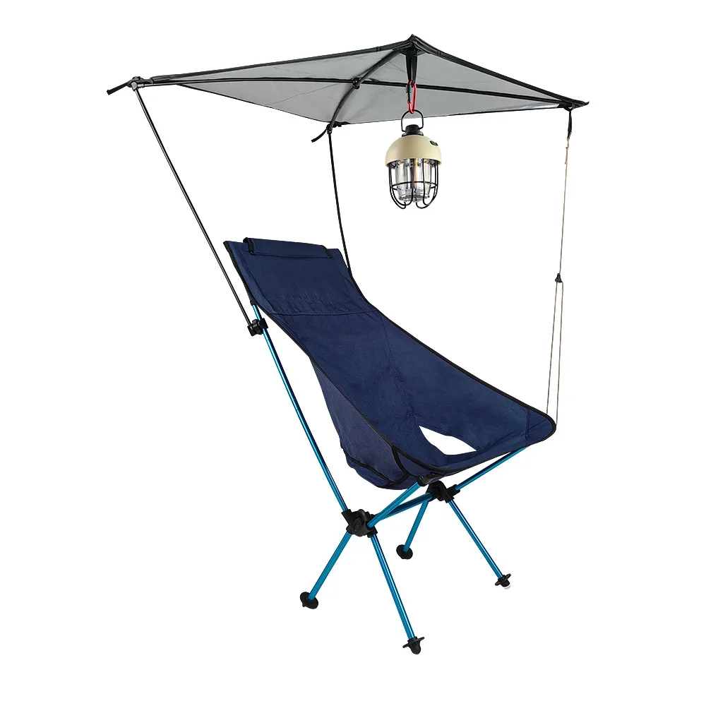 

Camping Chair with Canopy Outdoor Folding Awning Ultralight Portable Camping Moon Chair For Hiking Camping Fishing Picnics