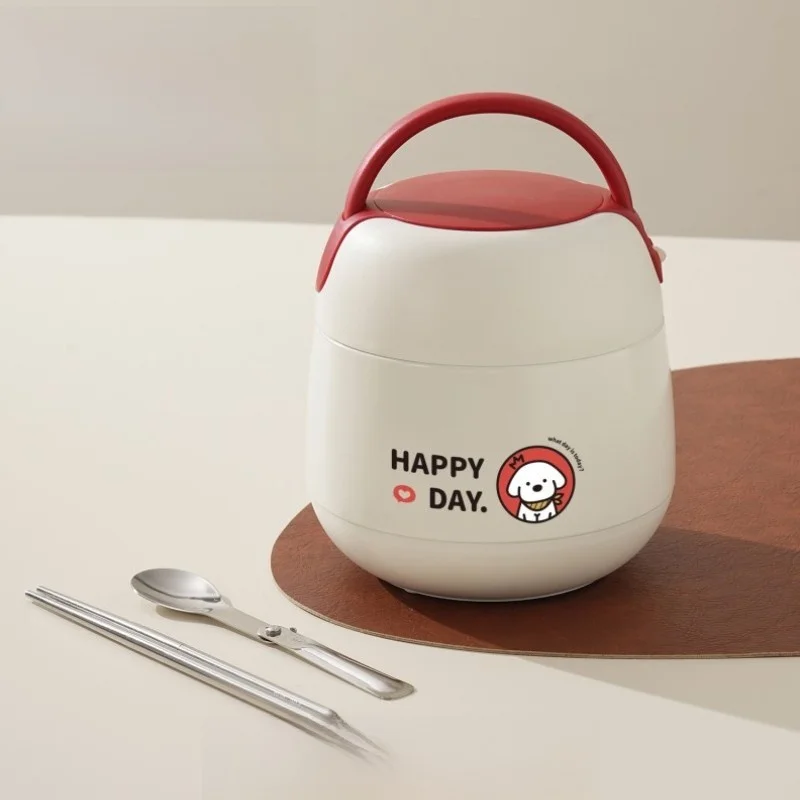 

Термос-ланчбокс для школьников и студентов, из нержавеющей стали, с длительным сохранением тепла, контейнер для еды, ланч-бокс для офиса...