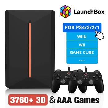 휴대용 외장 게임용 하드 드라이브, Windows PC용 런치 박스, PS4, PS3, PS2, 스위치, WII, WIIU, N64, DC 등, 3760 + 3D, AAA 게임, 500GB 
