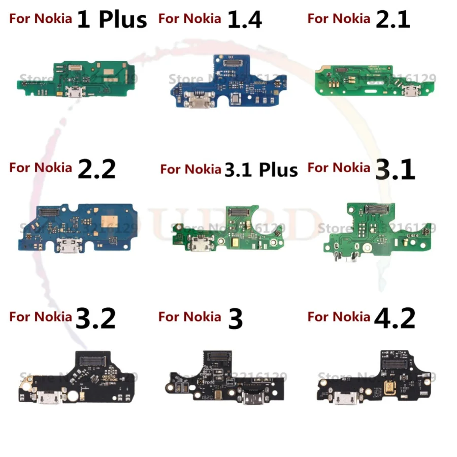 New USB Charge Charging Port Dock Connector Mic Board Flex Cable For Nokia 6 5 5.1 6.1 3.1 Plus 3 4.2 3.2 2.2 2.1 1.4 1Plus