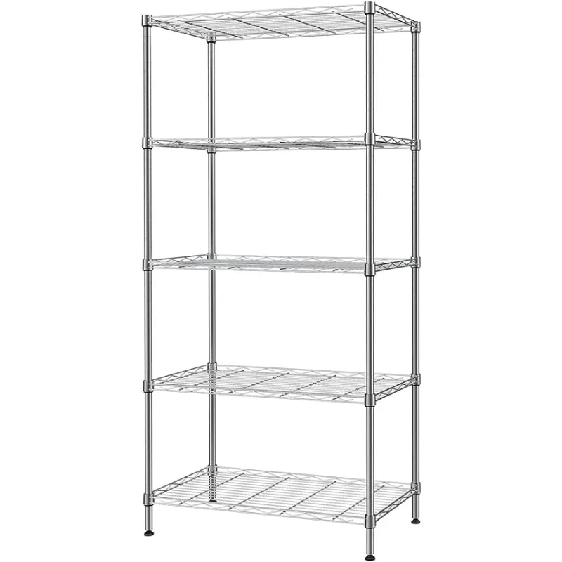 

5 Tier Storage Rack Wire Shelving Unit Storage Shelves Metal for Pantry Closet Kitchen Laundry 660Lbs Capacity