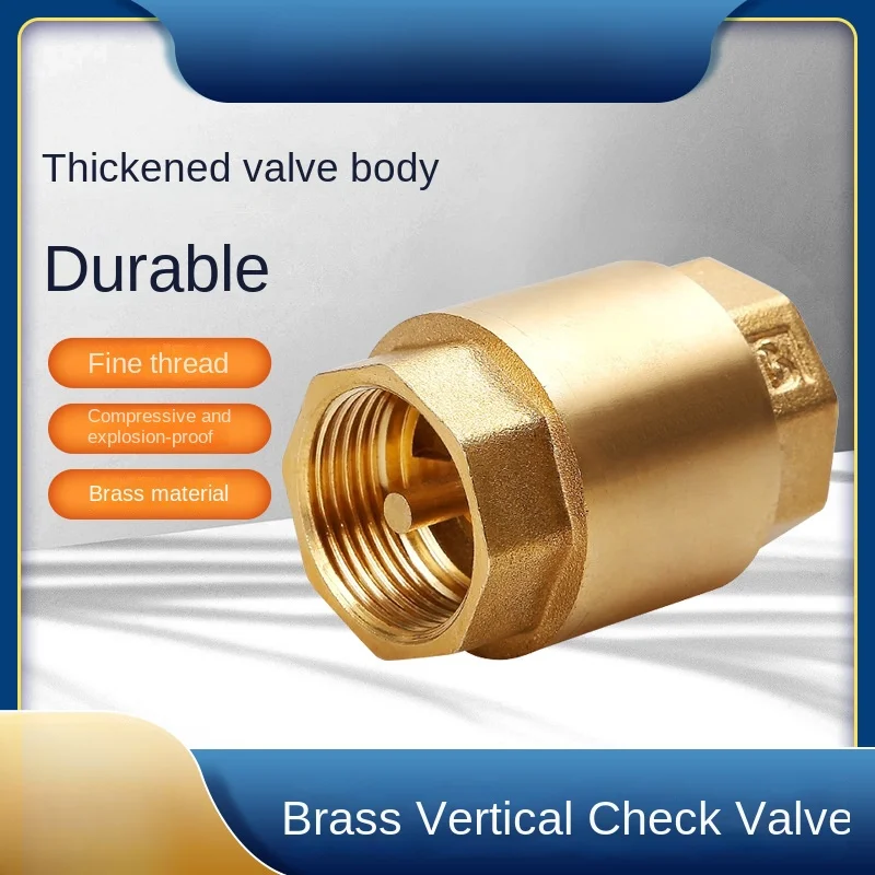 DN15/DN20/DN25 NPT Brass Thread Check Valve One Way Non-Return Check Valve 200WOG Male for Water Gas Oil Control Devices Valve