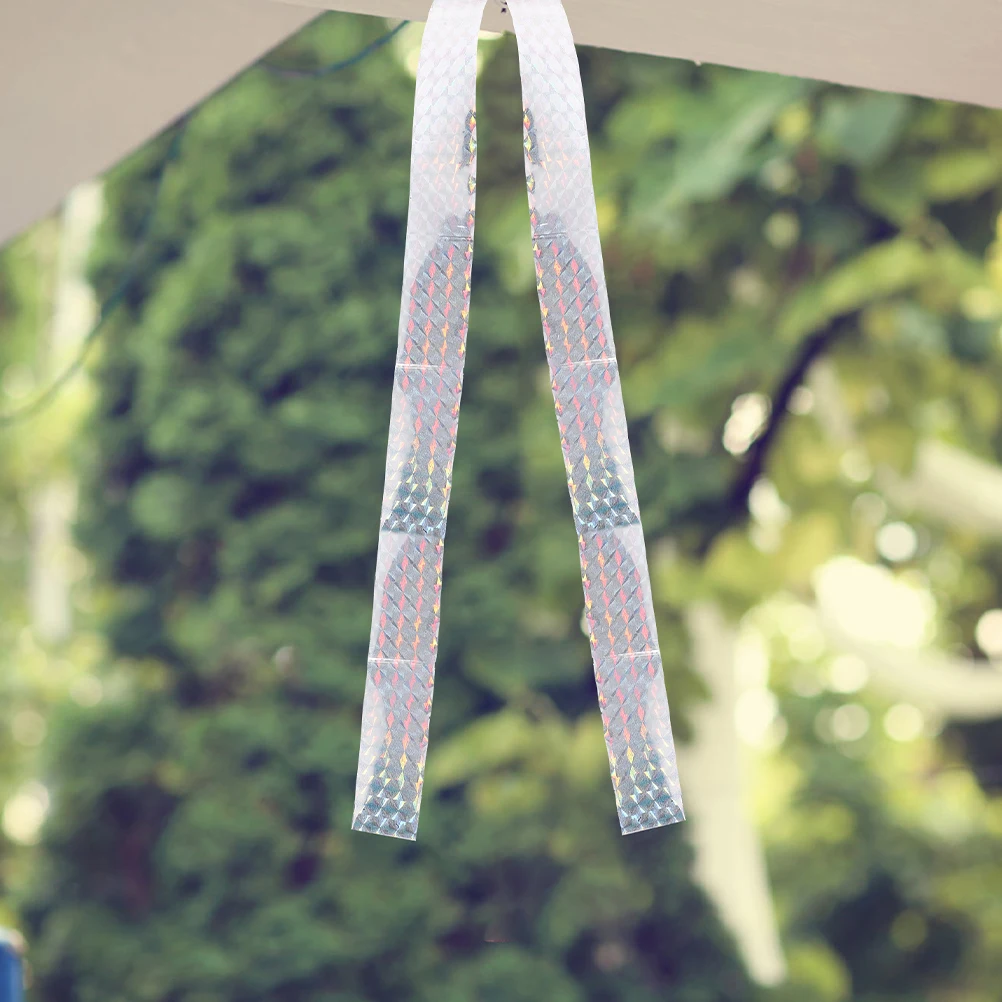 

2.4cmx50m Bird Repellent Ribbon Scaring Tape Reflective Double Sides PET Material Extra Farm Balcony Bird Deterrent