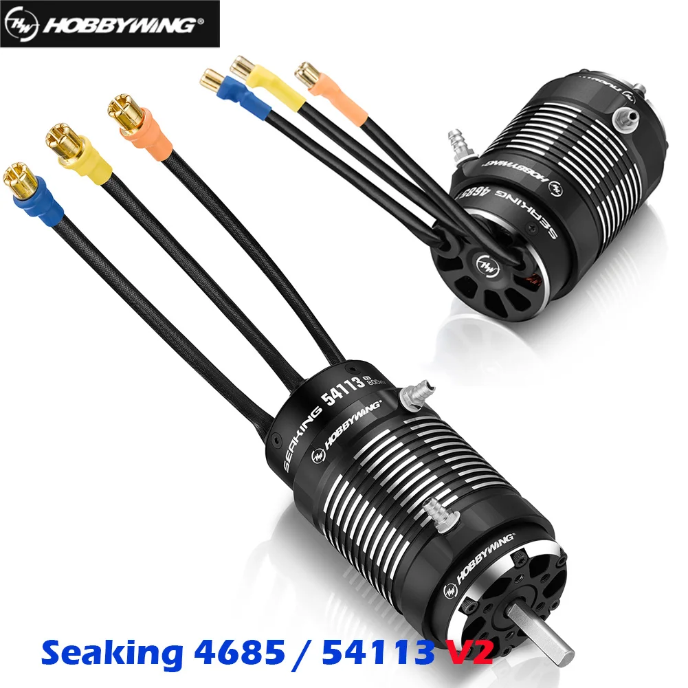 

Hobbywing Seaking 4685SL 900KV 6-14S / 1500KV 6-8S V2 54113SL 800KV V2 8-12S Brushless Sensorless Motor For RC Boat Ship