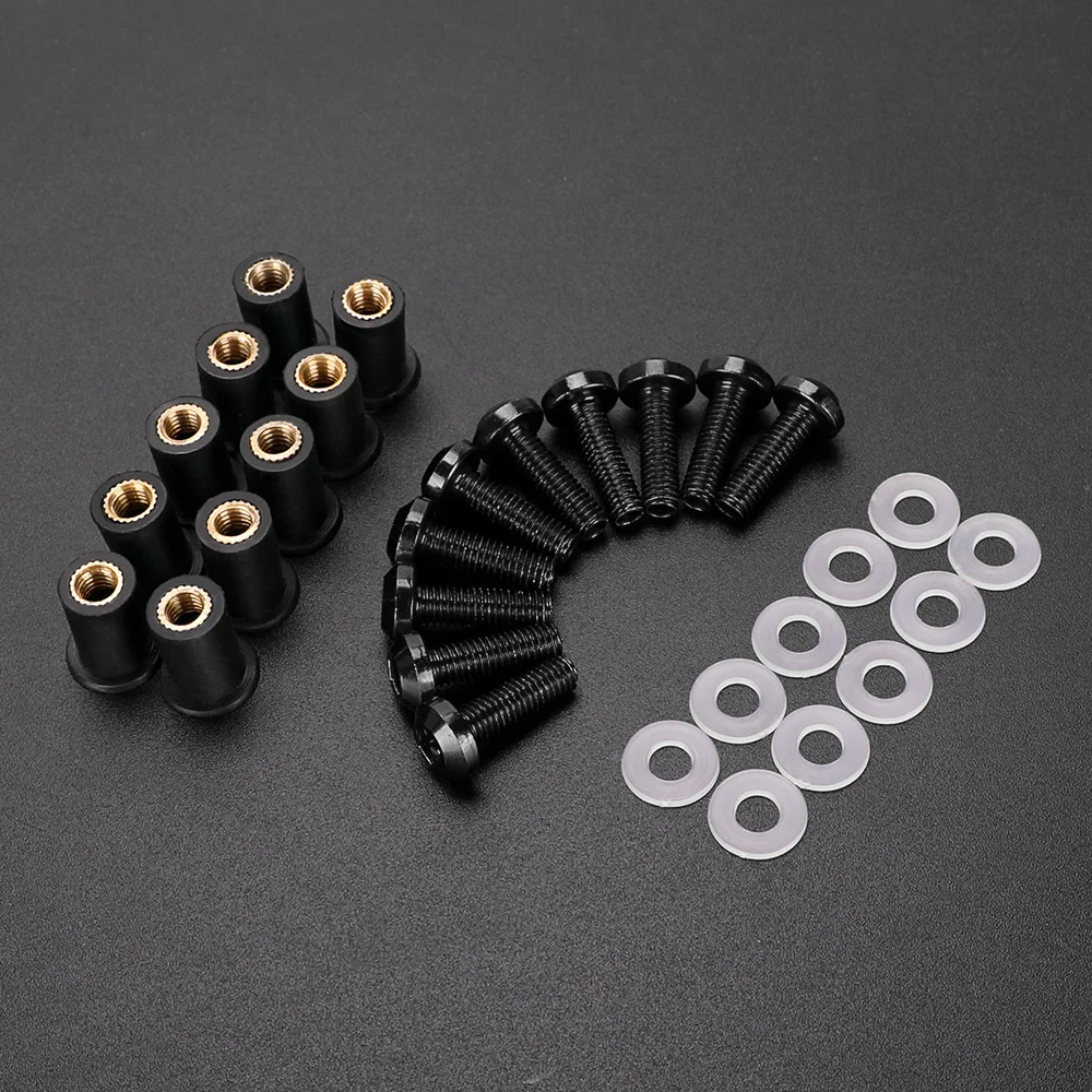 

5MM MOTO Windshield Screw Nut Sets Windscreen Bolt Kit For HONDA Africa Twin CRF1100L CRF1000L CRF 1000 1100 L XRV 750 XRV750