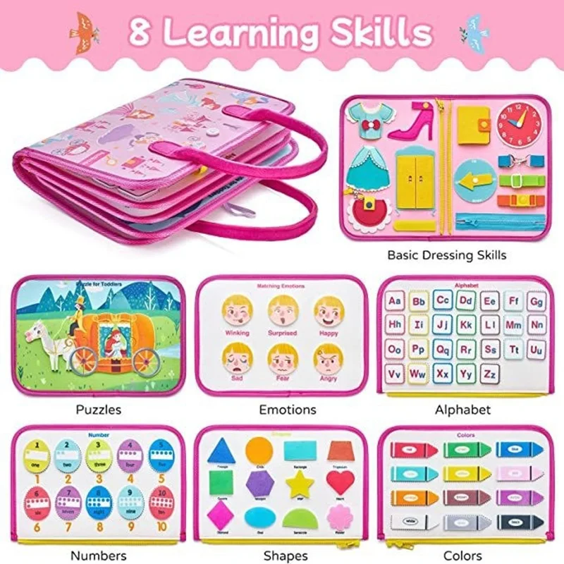 

Children's Felt Books Busy Learning Boards Early Education Storyboards Girls' Intellectual DIY Life Skills Practice Boards