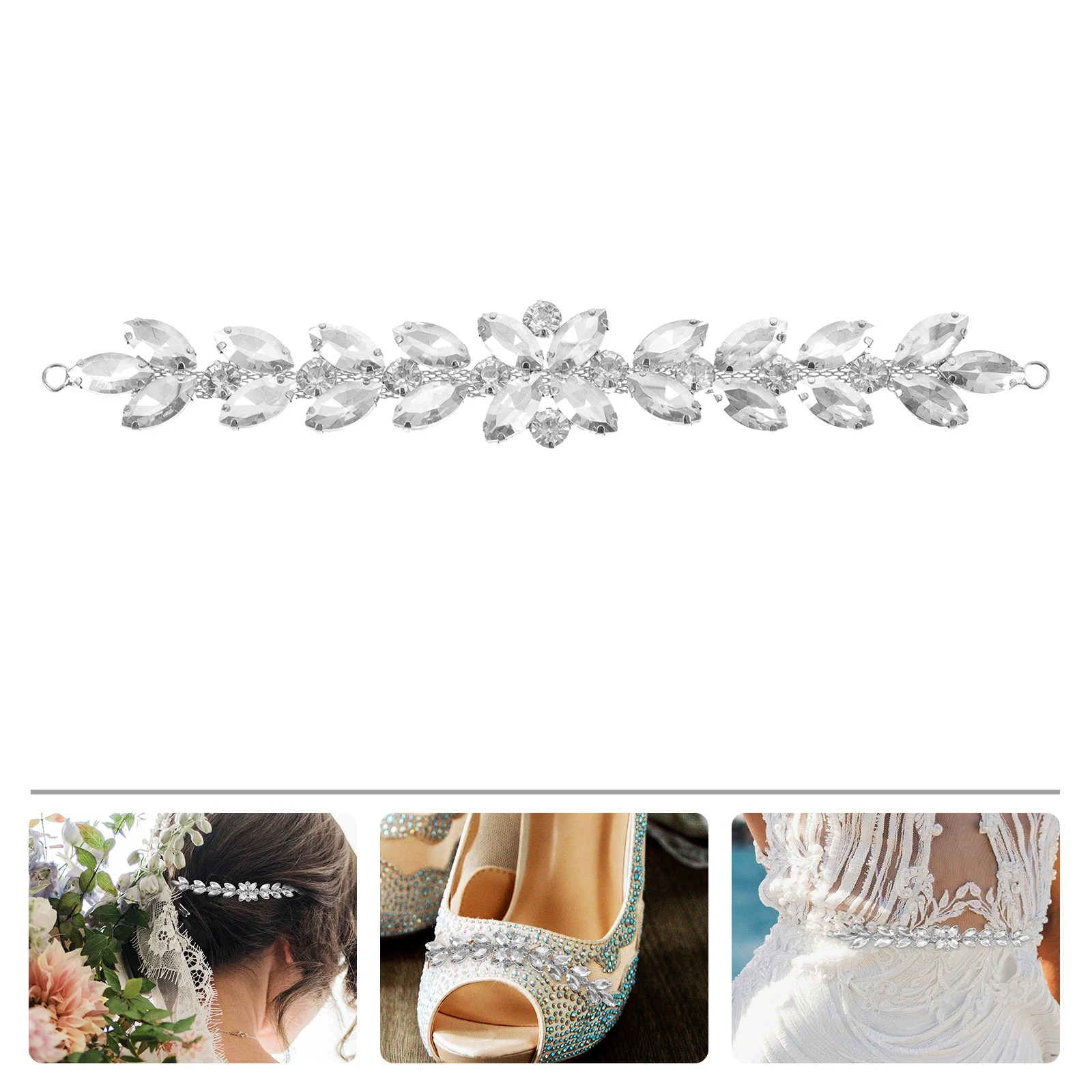 

Bridal Accessories Eye Rhinestones Appliques for Clothes Dress Bachelorette Party White Glass Embroidery Patches