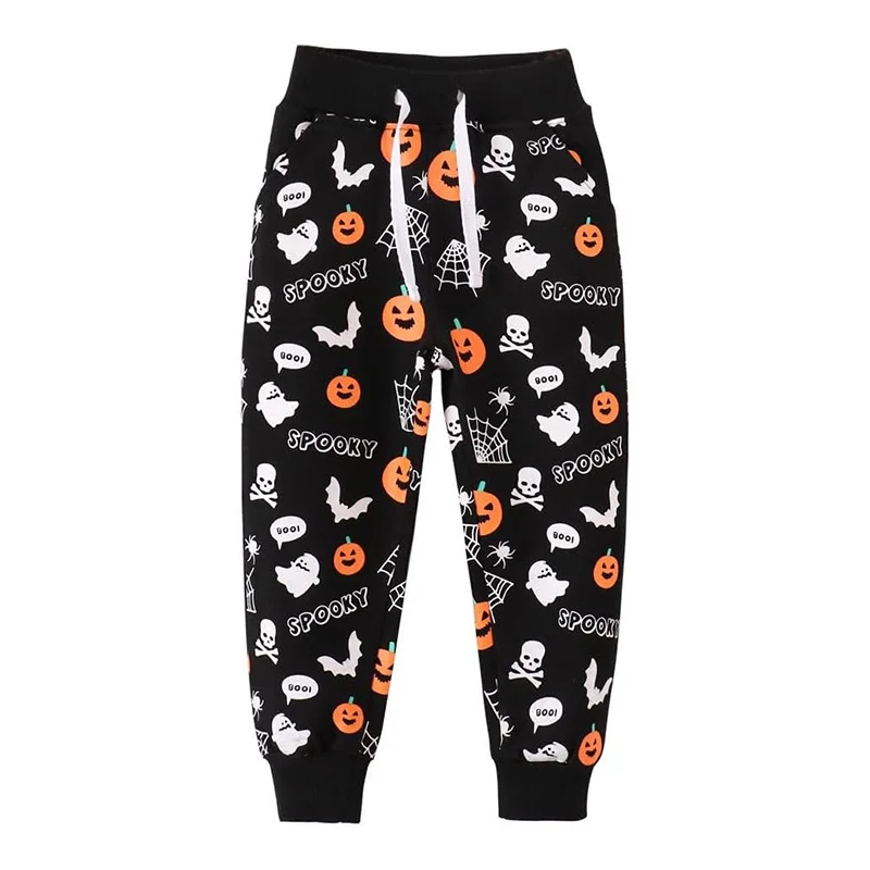 Little Hand Toddler Boys Halloween Pumpkin Joggers Baggy Sweatpants Elastic Waist Pull o Funny Trousers Toddler Fall Clothes2-7T