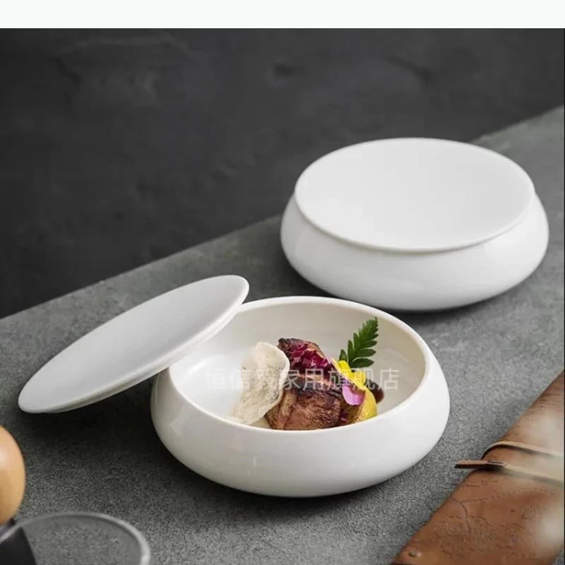 

Ceramic Steamed Lid Dessert Bowls Dessert Bowls Soup Plate Dining Plate Snack Tray Sashimi Plates Dim Sum Dish