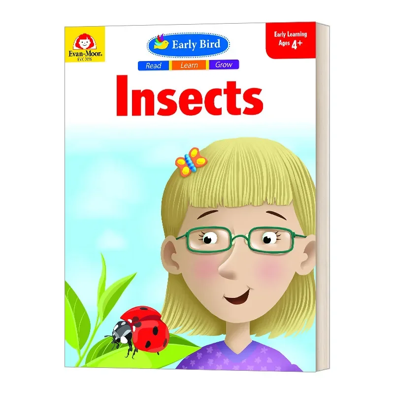 

Рабочая тетрадь Evan-Moor Early Bird Insects, от 4 5 6 7 лет, английская книга 9781629383415