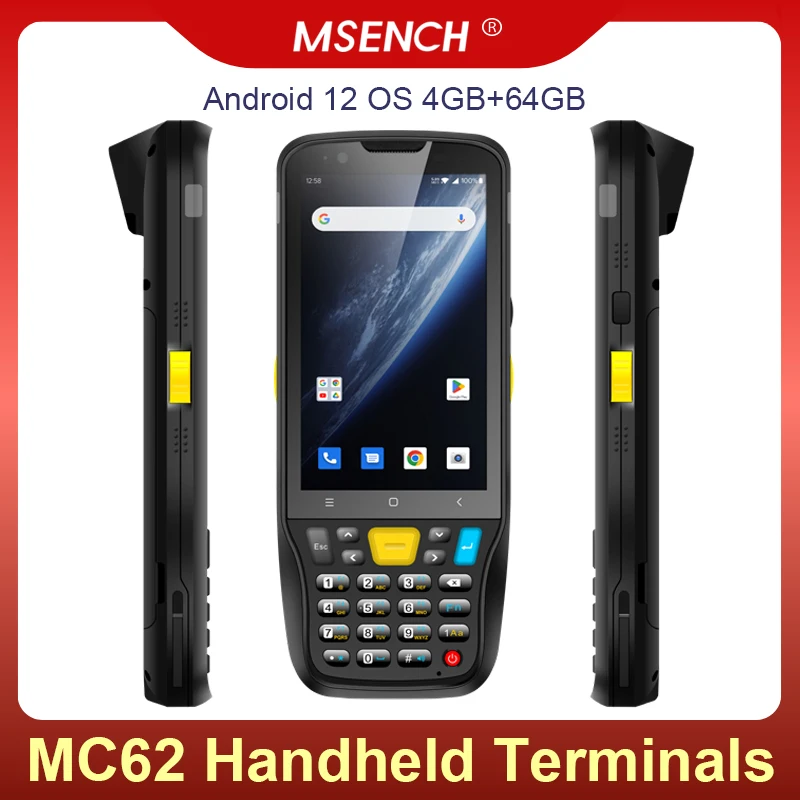 MSENCH MC62 Handheld Terminals 1D/2D Barcode Scanner NFC Reader Android 13 Storage 4GB+64GB 5.0 MP Front AF 13.0 MP Rear AF