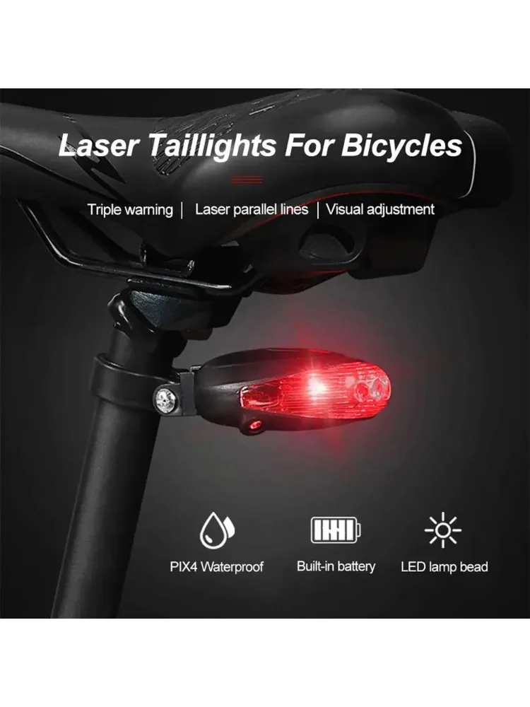 AliExpress NONE 5 LED Bike Tail Lamp Night Riding Laser Light Outdoor Cycling Waterproof Safety Warning Taillight