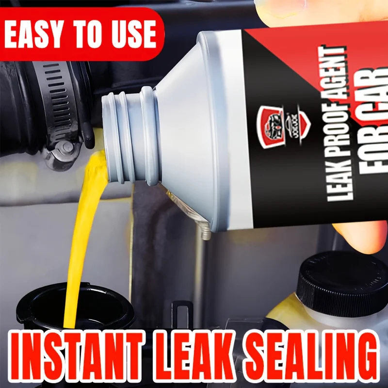 Car Radiator Leak Sealer, Engine Cooling System Repair Fluid, Fast Leaking Prevention, Compatible with All Car Coolant Systems