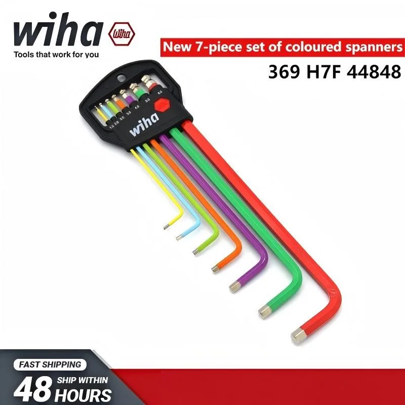 

Набор цветных удлиненных шестигранных ключей WIHA 369 H7F 44848, 7 предметов