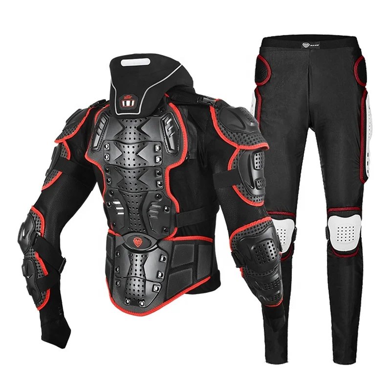 Set of 3 Motorcycle Full Body Armor Jacket Cross Country Rider Protection Gear Suit