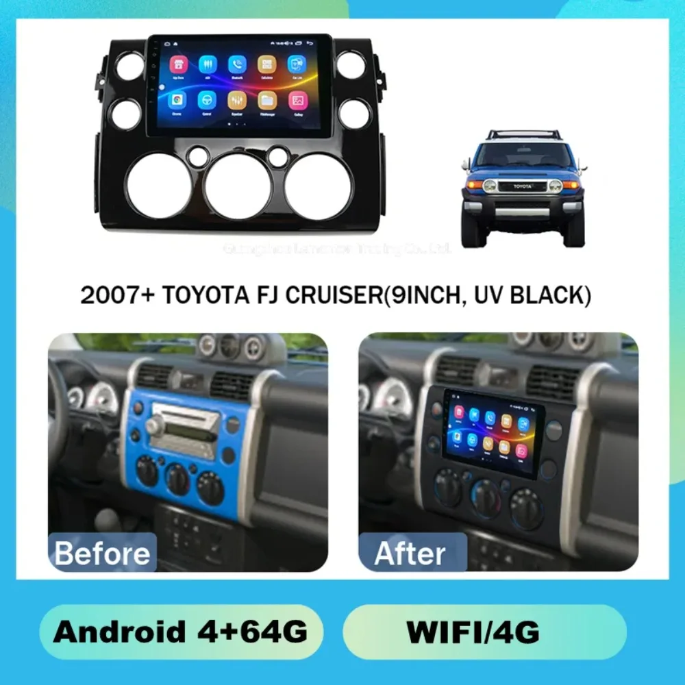 2Din Android Car Radio For Toyota FJ Cruiser J15 2006-2020 Touch Screen Car Multimedia Video Player GPS Navigation