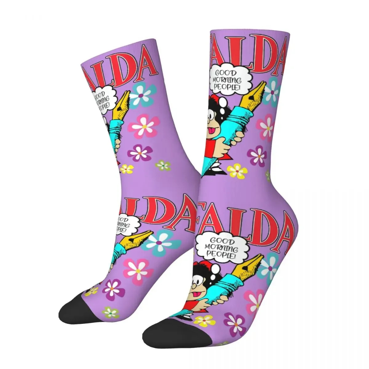 Cute Comic Charatcer Men Women Socks Windproof Novelty Spring Summer Autumn Winter Stockings Gift