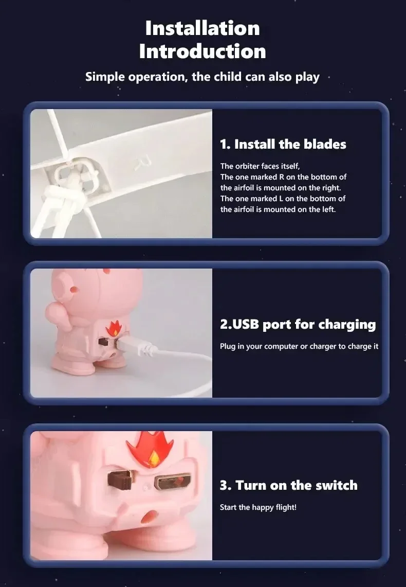 الإبداعية البسيطة رائد الفضاء الطائرة بدون طيار الكرتون رائد فضاء تحلق ألعاب روبوتية مع USB شحن اليد التحكم هليكوبتر طفل صبي هدية عيد الميلاد