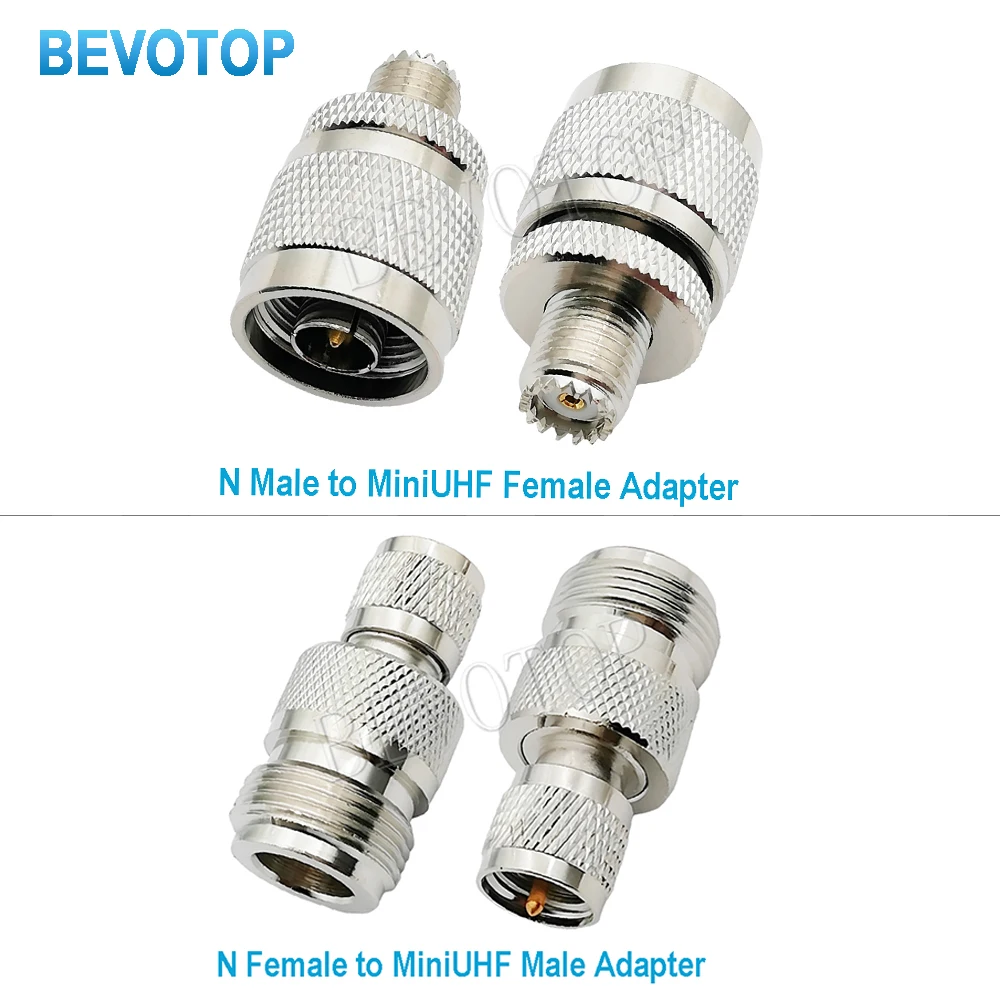 1PCS N Male to MiniUHF Female RF Coaxial Adapter Straight Connector for Electronic Components