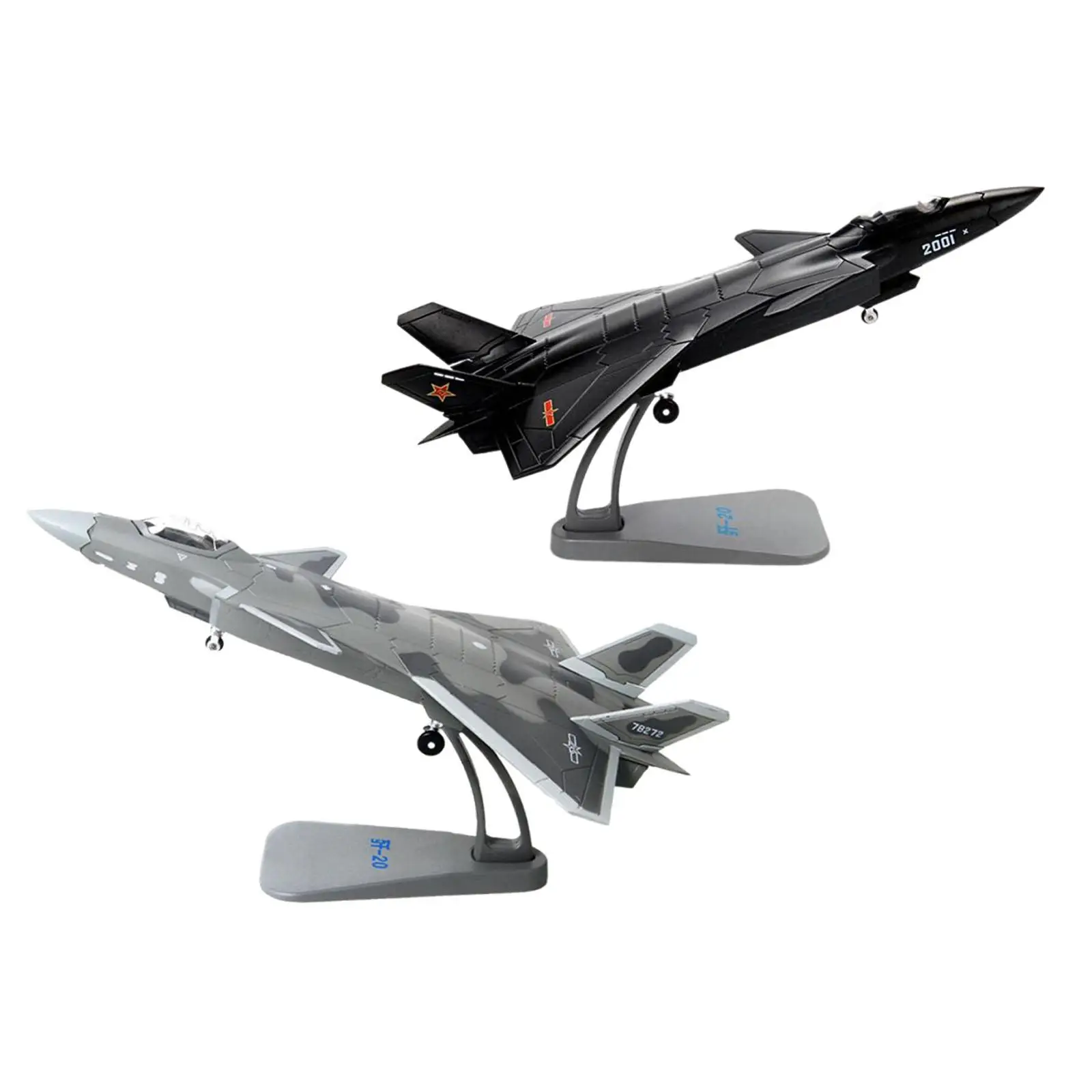 1/100 J20 Fighter Desktop Decoration Airplane for Bookshelf Home Living Room