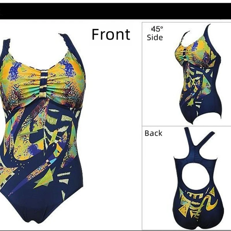 Women\'s Sexy Backless Print Bodysuits, Luxury Woman Clothes, Summer Sporty, One Piece Swimsuit, Bathing Suits, 2024