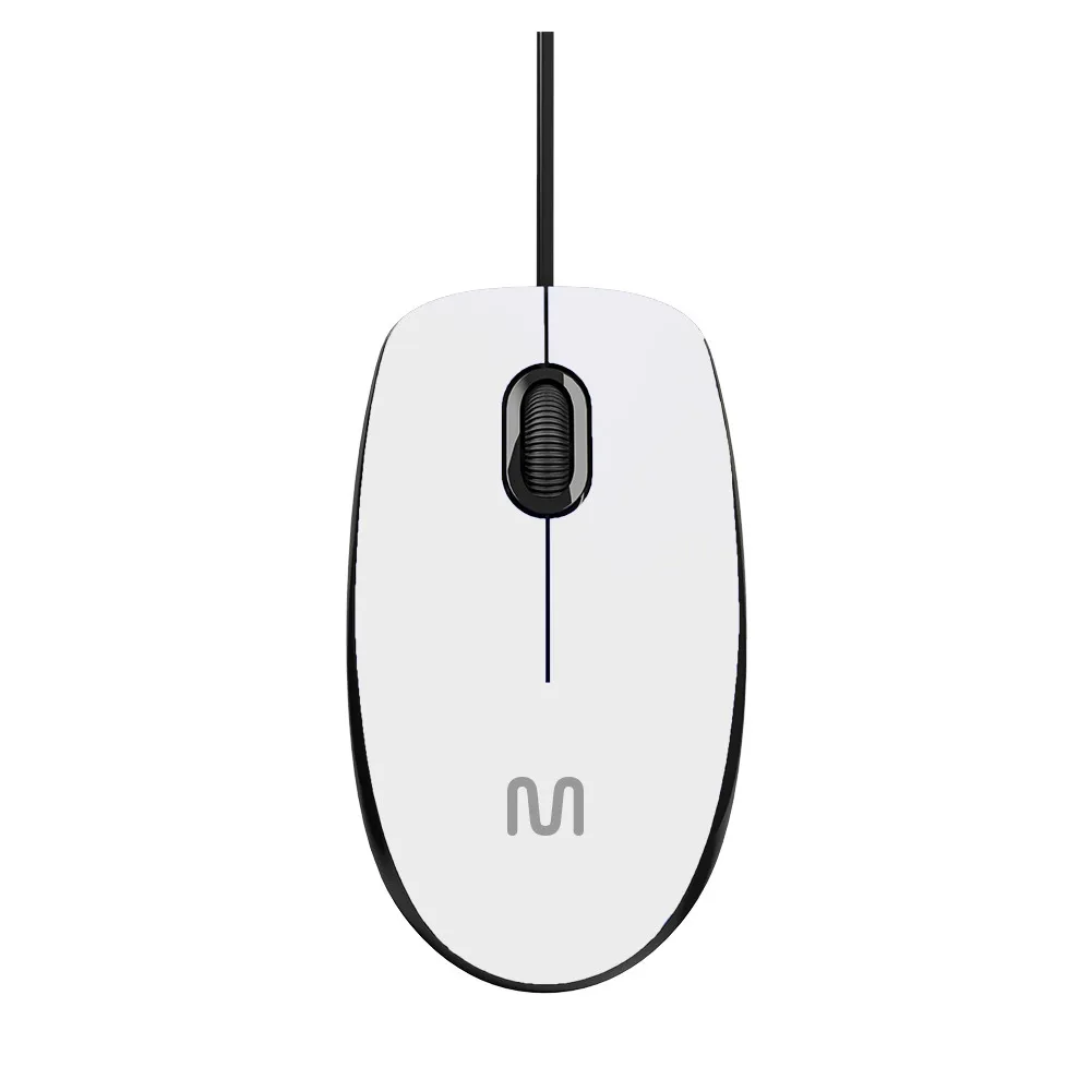 Mf400 Wired Mouse Click Silent USB Connection 1200dpi 180cm Cable 3 Buttons White Multi - MO389