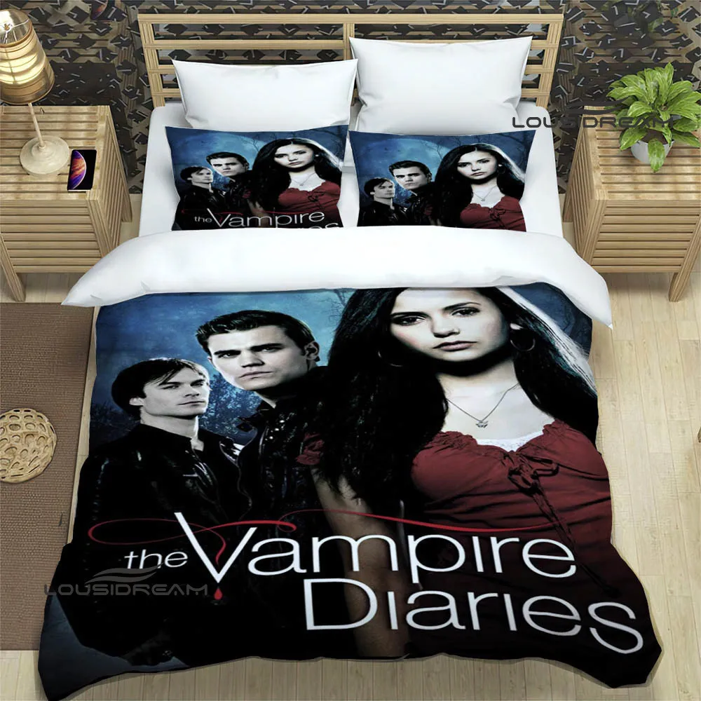 The Vampire Diaries damomo salvatore set di biancheria da letto squisito set copripiumino set piumino biancheria da letto regalo di compleanno