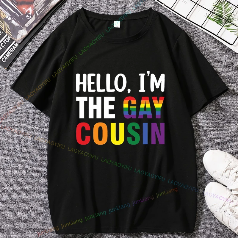 100% Cotton Vintage T Shirts Gay Pride Lesbians Clothes Short Sleeve T-shirt Ahs Style Men's Clothing 2024 Y2k Graphic Tee Funny