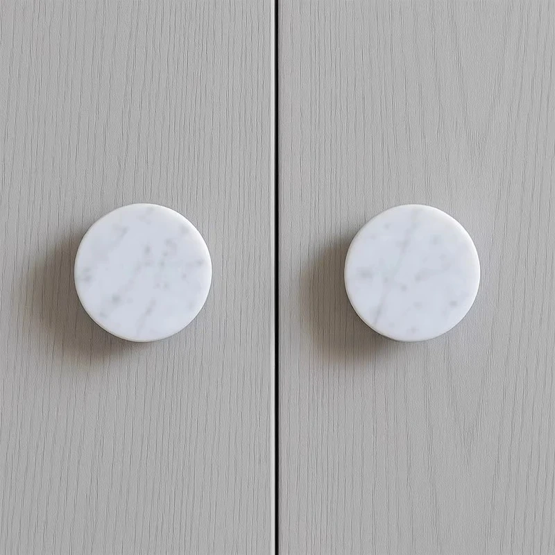 

Italian light luxury natural marble handle designer model room high-end hotel villa creative home decoration handle