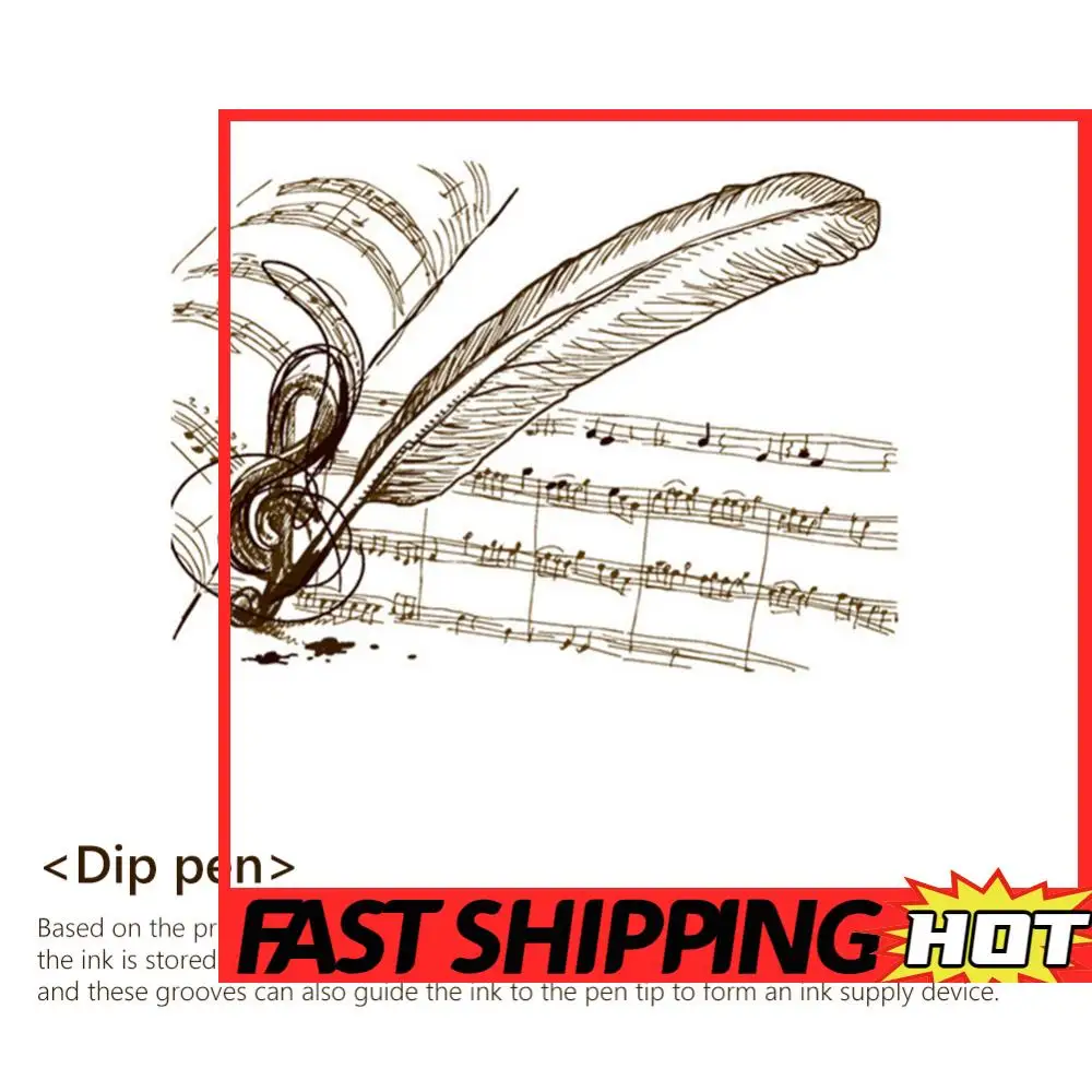 

Retro Calligraphy Feather Dip Pen Writing Ink Set Stationery Quill Fountain Pen