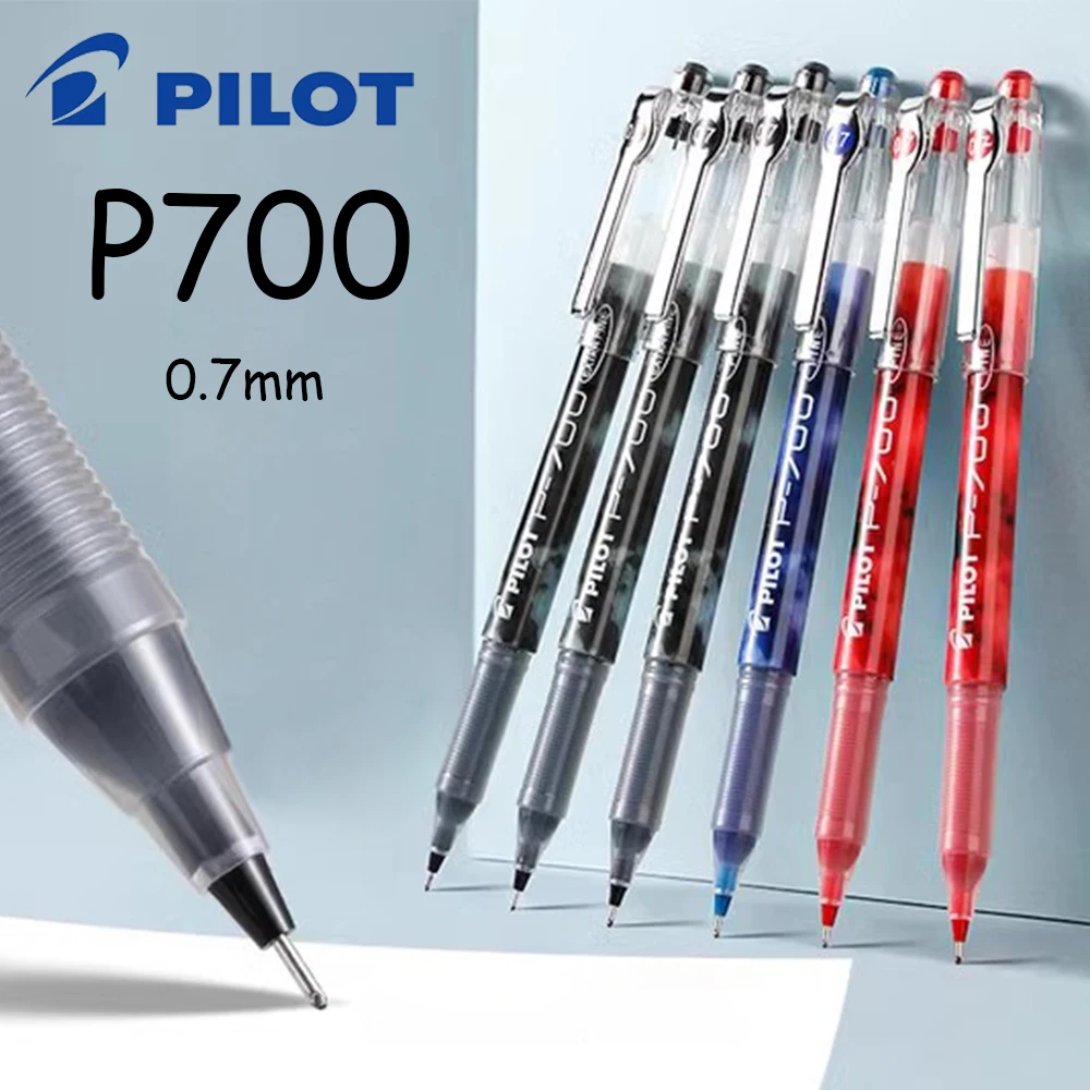 

6 шт., японская гелевая ручка PILOT Needle P700, быстросохнущая шариковая ручка большой емкости для подписи, 0,7 мм, обучающие канцелярские принадлежности, обратно в школу
