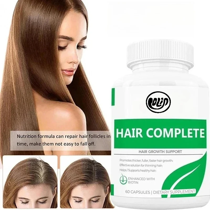 

Complete Capsules Healthy Beauty Essence Hair, блокатор DHT, уход за густыми волосами, добавка для роста волос для более сильных волос