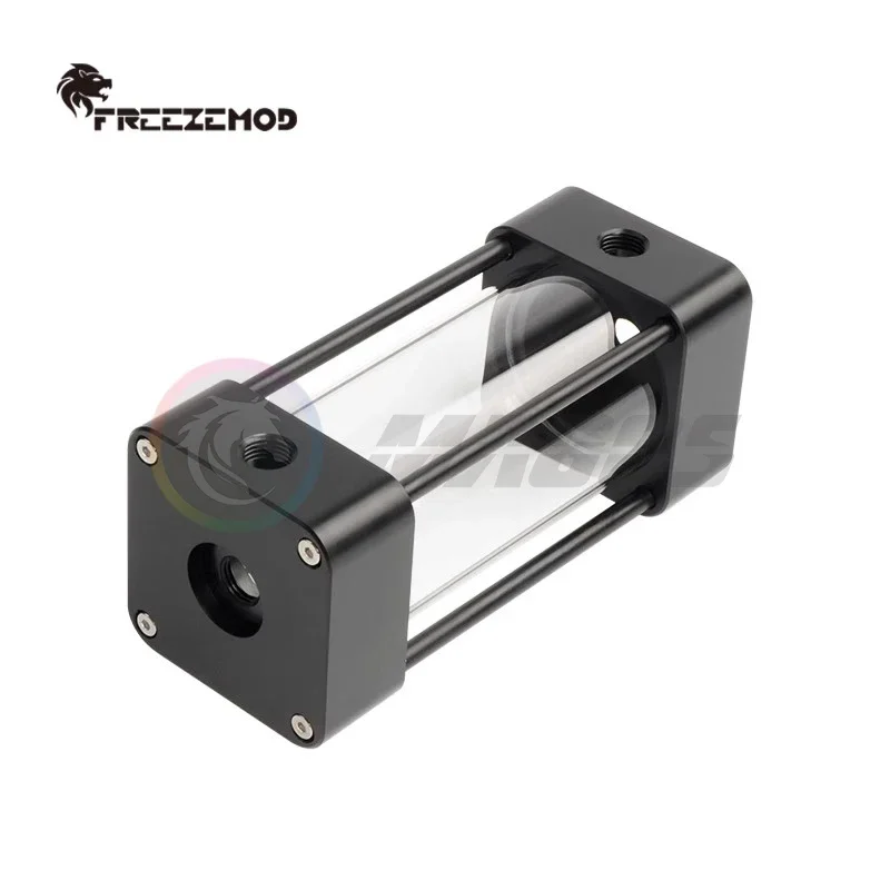 FREEZEMOD Square Water Coling Reservoir, Glass Body + POM Cover Hole Direction Adjustable, Length 160mm-260mm  PO-DLB