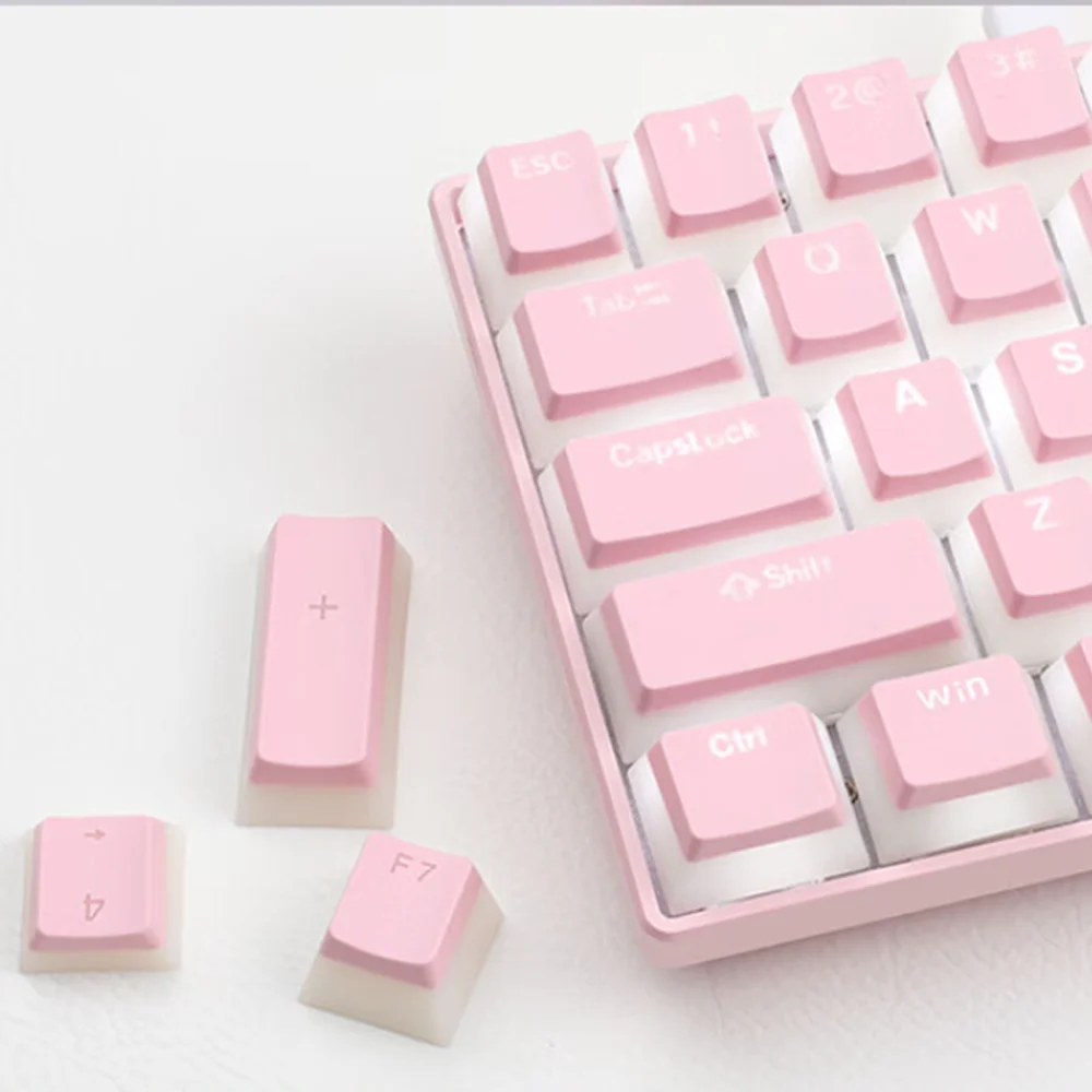 129Keys Pudding Keycap OEM ABS Set Key Cap Ergonomic Cute Key Cap Backlit for Mx Profile Mechanical Keyboard Kit Keycaps