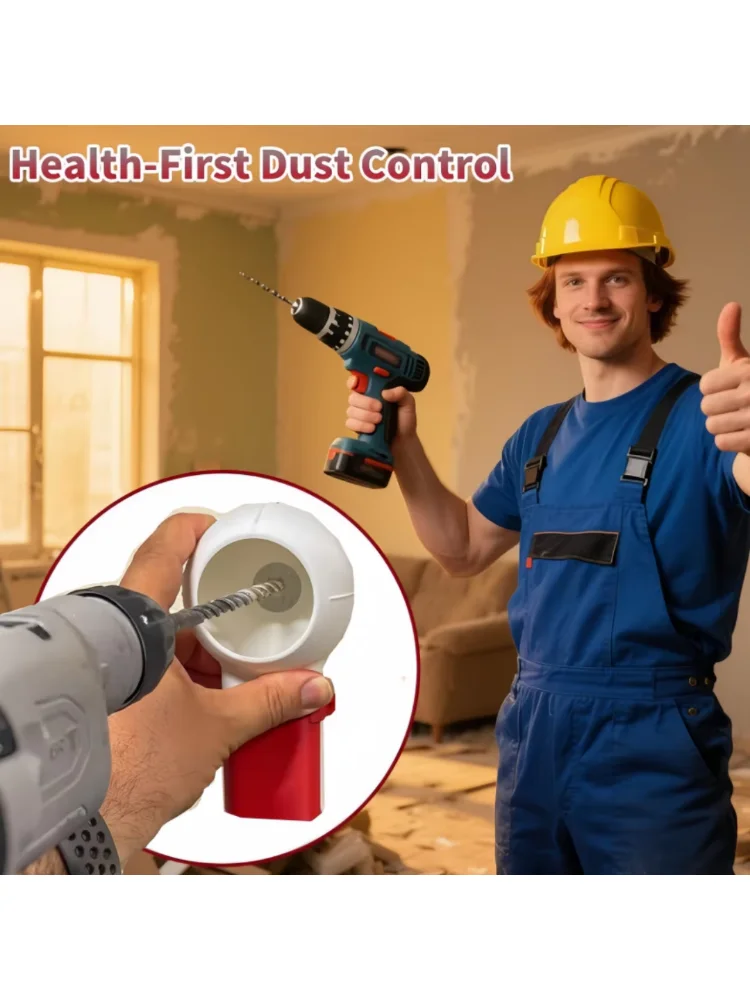 Drill Dust Collector Box 3D Printed Drill Dust Collection Multipurpose Catcher Bowl Mess-Free Wall Drilling Compatible