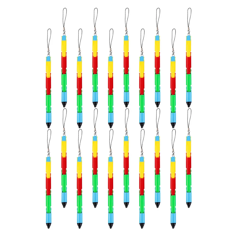 

20 Pcs Prize Folding Ballpoint Pen Child Student Writing Plastic Bendable Shaped Pens