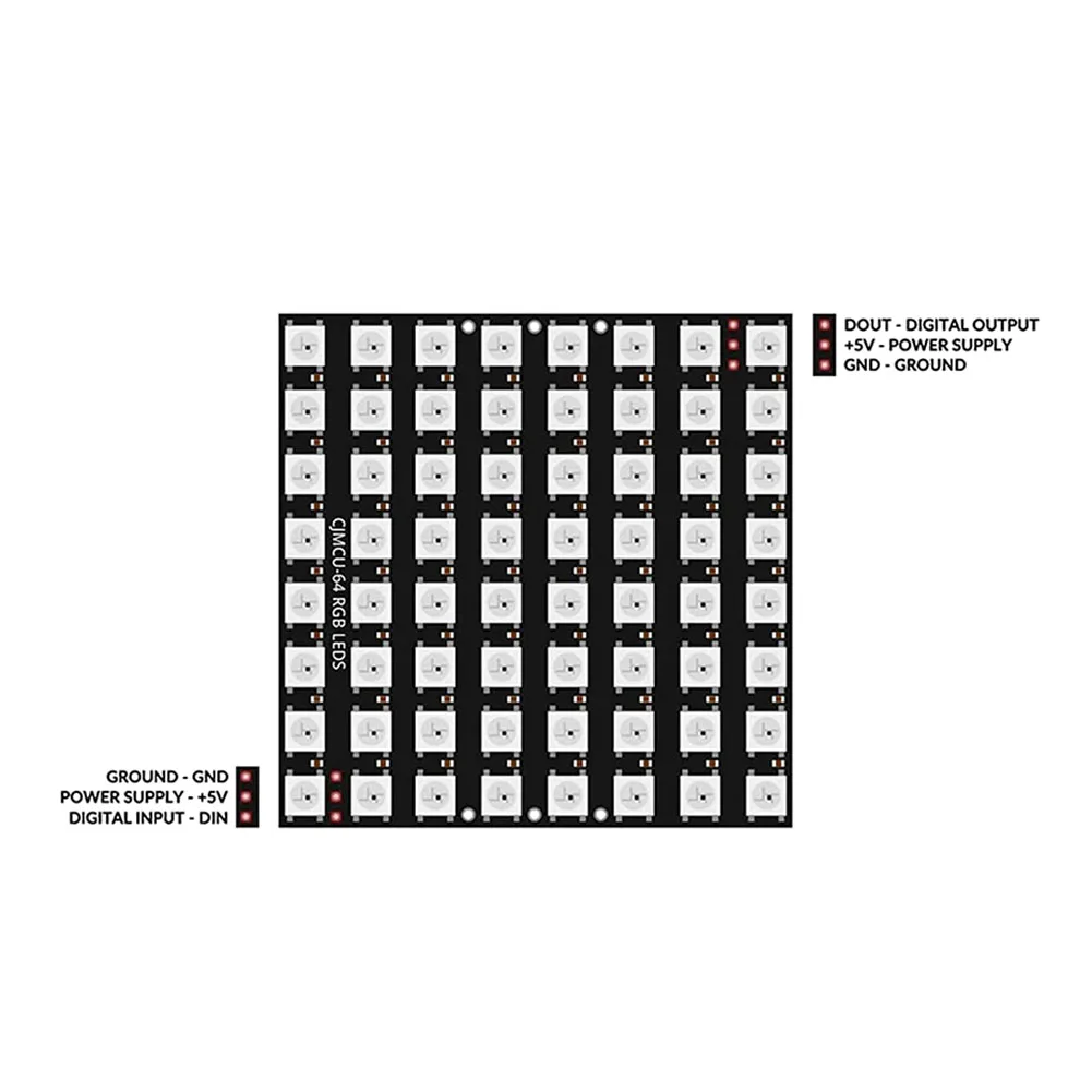 Modulo 3 x U 64 LED Matrix Panel CJMCU-8X8 compatibile con Arduino e per Raspberry Pi