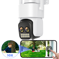 4K 10x Hybrid Zoom Dual Lens PTZ IP Camera 8MP 3.6+12mm WiFi Human Detection BESDER Audio Security Video Surveillance