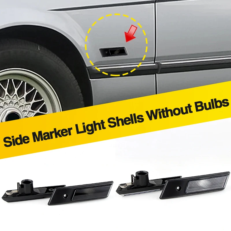 

2PCS For BMW 3/5/7 Series E36 E34 E32 Mod. Bj Side Fender Light Only Shells Casing Indicator Lamp Housing OEM# 63138357047
