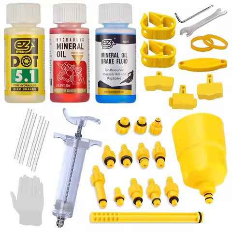 Bicycle Brake Oil Bleed Kit Tools 60ML Brake Mineral Oil Bike Brake Repair Tool For Shimano Hydraulic Disc Brake Bleeding Tool